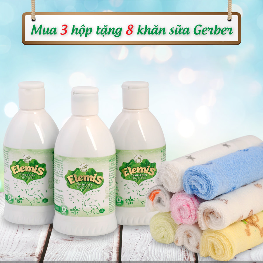 Sữa tắm Elemis thảo dược 500ml - Mua 3 tặng 8