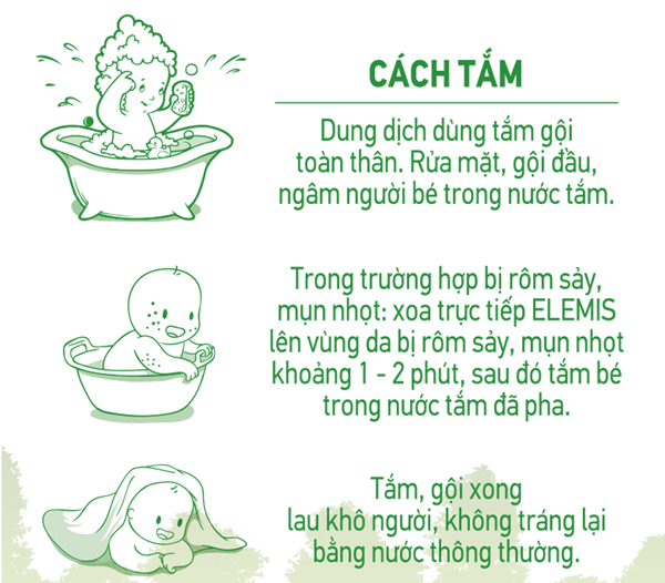 Cách tắm bé với Elemis