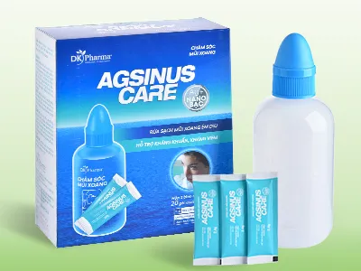 Bộ bình rửa và muối Nano Bạc Agsinus Care