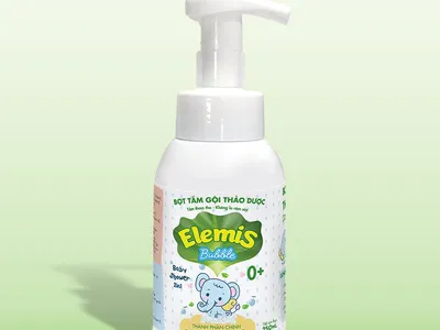 Bọt tắm gội thảo dược cho trẻ từ sơ sinh Elemis Bubble