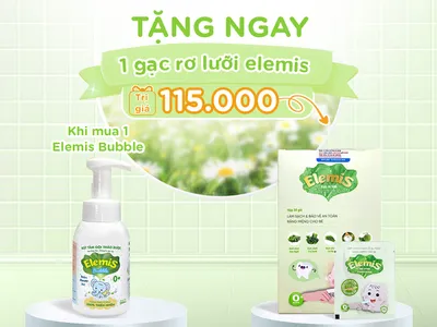 Bọt tắm gội thảo dược Elemis Bubble - Tặng Gạc rơ lưỡi thảo dược Elemis