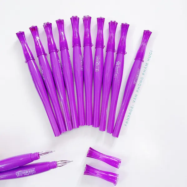 Hộp 12 Cây Bút Gel Kim Cương CHOSCH CS-885 loại tốt mực đậm và đều (mực xanh/tím)