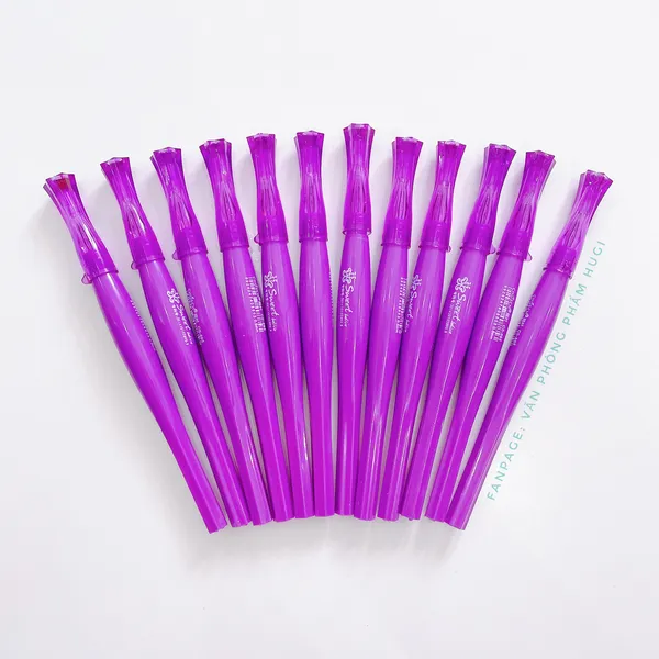 Hộp 12 Cây Bút Gel Kim Cương CHOSCH CS-885 loại tốt mực đậm và đều (mực xanh/tím)