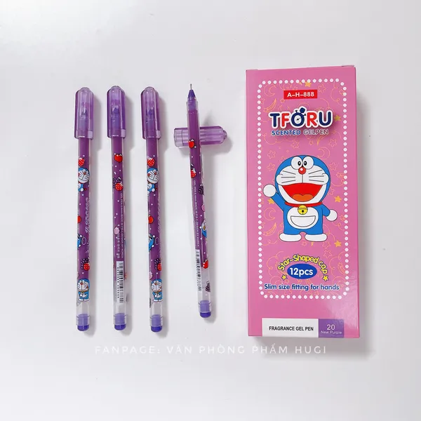 Hộp 12 Cây Bút Gel Nho Thoru nét nhỏ mực đậm dành cho học sinh tiểu học ngòi 0.4mm