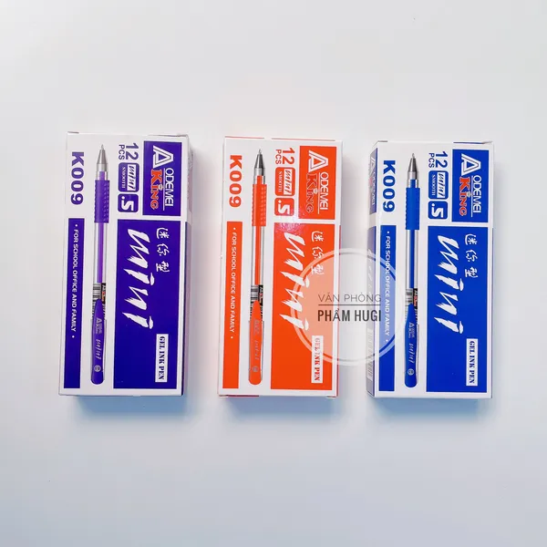 Hộp 12 Cây Bút Gel Mini (mực xanh/tím/đỏ/đen) mực nhiều tiết kiệm nét chữ đều và đẹp