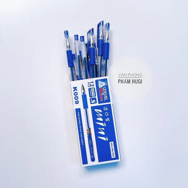 Hộp 12 Cây Bút Gel Mini (mực xanh/tím/đỏ/đen) mực nhiều tiết kiệm nét chữ đều và đẹp