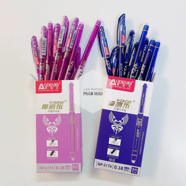 Hộp 12 Cây Bút Gel Tẩy Xóa Được Aodemei Ngòi 0.38mm (GP-3176) mực đậm và đều