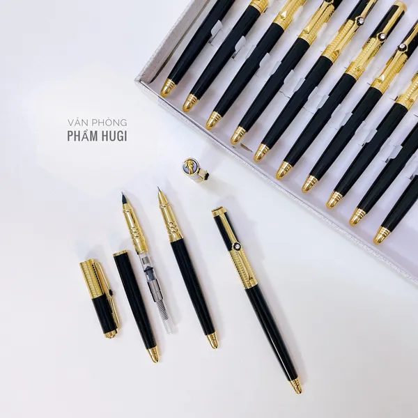 Bút máy cá sấu F1 cao cấp ngòi kim tinh êm trơn dễ viết, thân kim loại chắc chắn bền đẹp