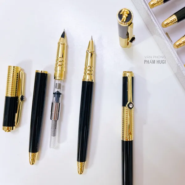 Bút máy cá sấu F1 cao cấp ngòi kim tinh êm trơn dễ viết, thân kim loại chắc chắn bền đẹp