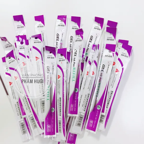 Set 20 ruột bút gel Aihao AH-650 thay thế gắn vừa các loại bút chữ A