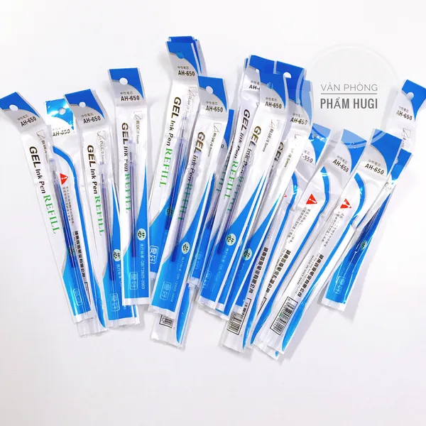 Set 20 ruột bút gel Aihao AH-650 thay thế gắn vừa các loại bút chữ A