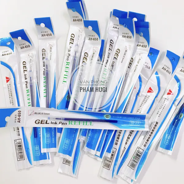 Set 20 ruột bút gel Aihao AH-650 thay thế gắn vừa các loại bút chữ A