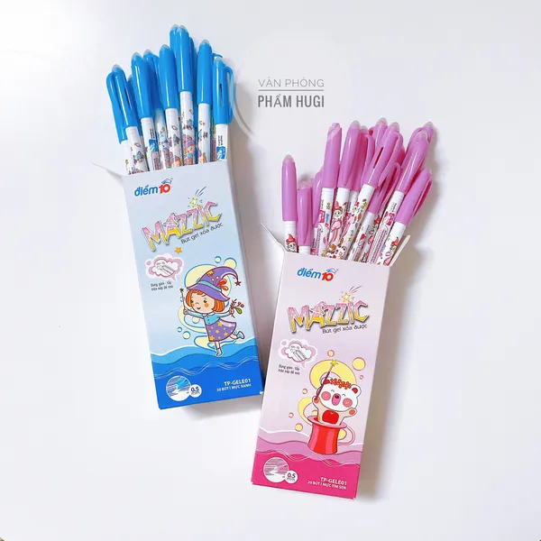 Hộp 20 cây bút gel Tẩy Xóa được Mazzic điểm 10 (Chính hãng Thiên Long) loại tốt chuyên dành cho các em học sinh