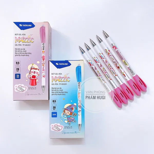Hộp 20 cây bút gel Tẩy Xóa được Mazzic điểm 10 (Chính hãng Thiên Long) loại tốt chuyên dành cho các em học sinh