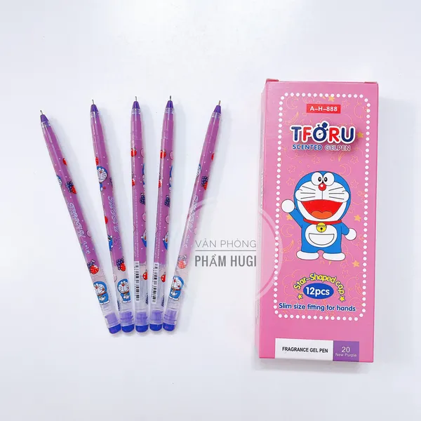 Hộp 12 Cây Bút Gel Nho Thoru nét nhỏ mực đậm dành cho học sinh tiểu học ngòi 0.4mm
