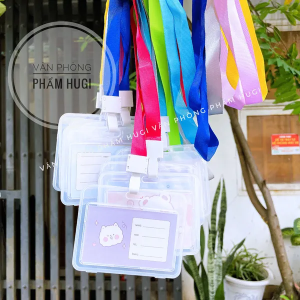 Dây Đeo Thẻ Tên Ngang nhiều màu sắc dễ thương