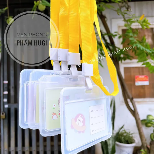 Dây Đeo Thẻ Tên Ngang nhiều màu sắc dễ thương