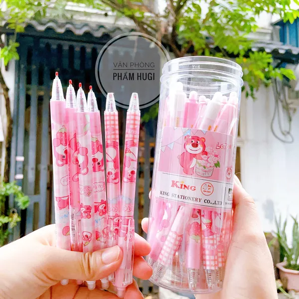 Lon 20 Cây Bút Gel Bấm Tẩy Xóa Được nhiều mẫu dễ thương (mực Xanh/Tím) tiết kiệm hơn