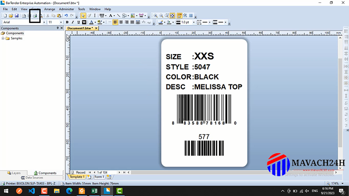 Hướng dẫn sử dụng phần mềm BarTender để thiết kế tem nhãn