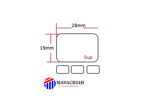 Barcode Printing Paper 28x19mm (3c)