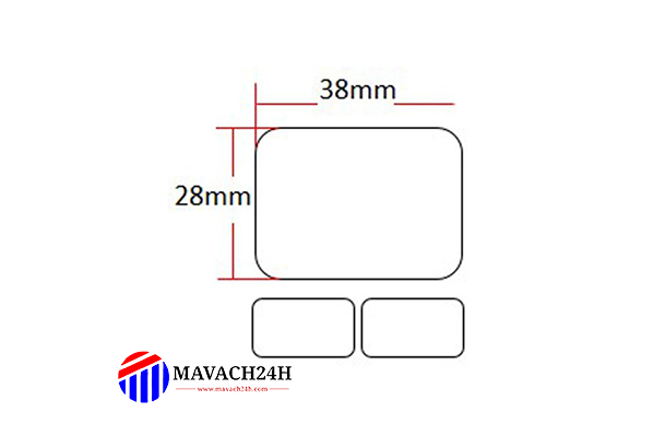 Barcode Printing Paper 38x28mm (2c)