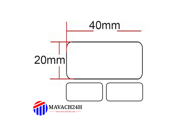 Barcode Printing Paper 40x20mm (2c)