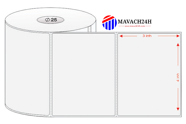 Giấy In Mã Vạch 4x3in