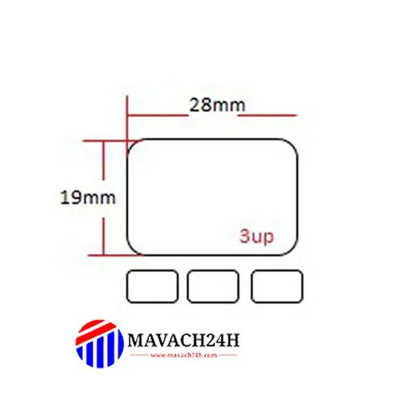 Giấy In Mã Vạch 28x19mm (3c)