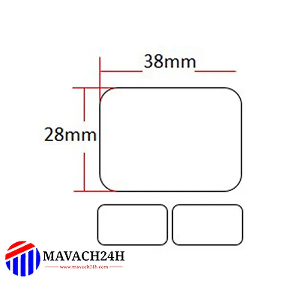 Giấy In Mã Vạch 38x28mm (2c)