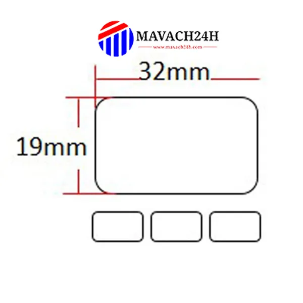 Giấy In Mã Vạch 32x19mm (3c)