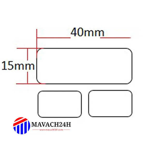 Giấy In Mã Vạch 40x15mm (2c)