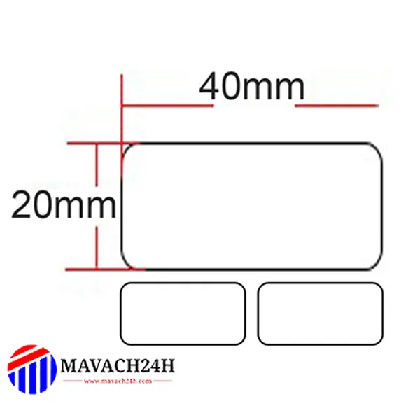 Giấy In Mã Vạch 40x20mm (2c)