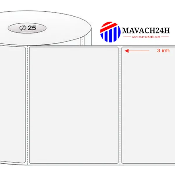 Giấy In Mã Vạch 4x3in
