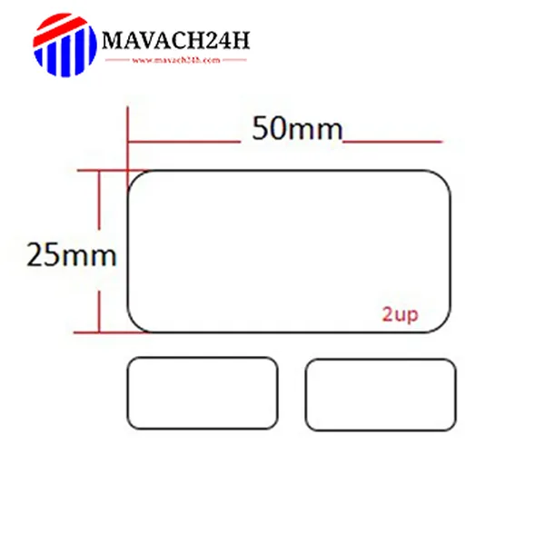 Giấy In Mã Vạch 50x25mm (2c)
