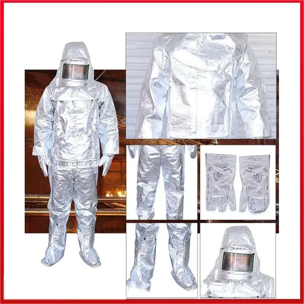 Bộ Quần Áo Chống Cháy Chịu Nhiệt 500 Độ C Tráng Nhôm