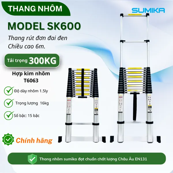 Thang Nhôm Rút Xếp Chữ A SUMIKA SK600