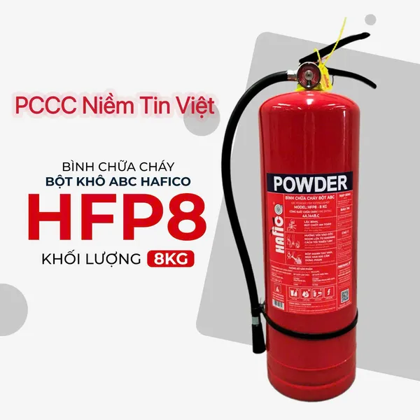 Bình Chữa Cháy Bột Khô ABC 8Kg Hafico