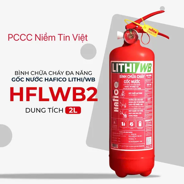 Bình Chữa Cháy Đa Năng Gốc Nước 2Lít Hafico LITHI/WB HFLWB2