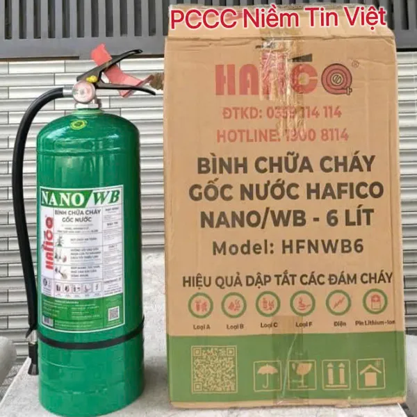 Bình Chữa Cháy Gốc Nước NANO/WB 6Lít Hafico HFNWB6