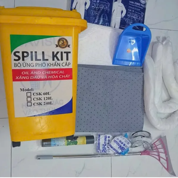 Bộ Ứng Cứu Tràn Dầu Hóa Chất Spill Kit 60 Lít