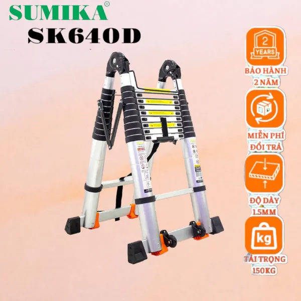 Thang Nhôm Rút Xếp Chữ A SUMIKA SK640D