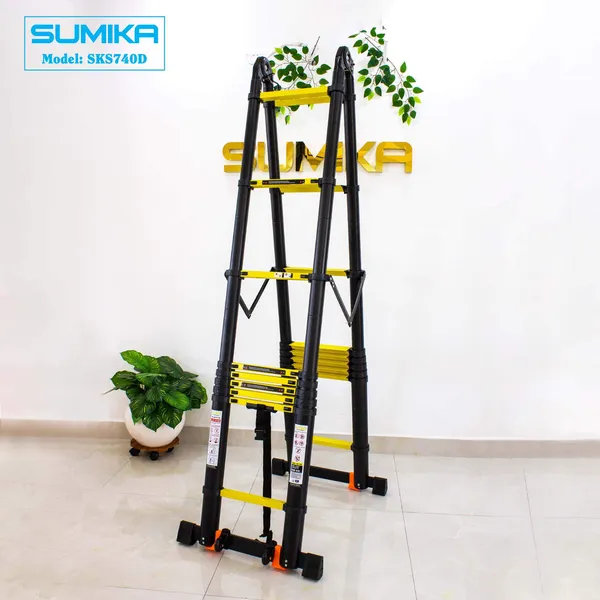 Thang Nhôm Rút Xếp Chữ A SUMIKA SK740D