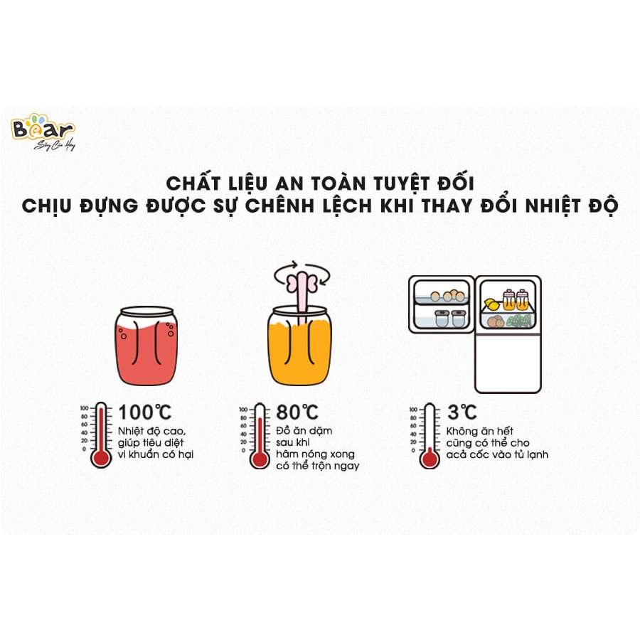 Máy xay 3 Cối Ăn Dặm Bear LLJ C04J1