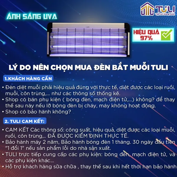 Đèn bắt muỗi TULI TL040 40W