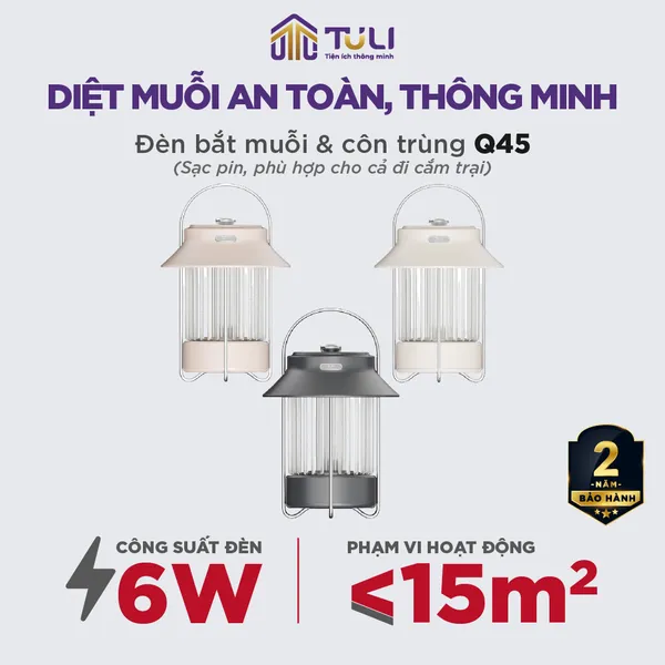 Đèn bắt muỗi cắm trại TULI Q45