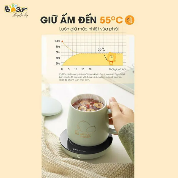 Đế làm nóng giữ nhiệt hâm nóng đồ uống Bear DRBD-A16B1