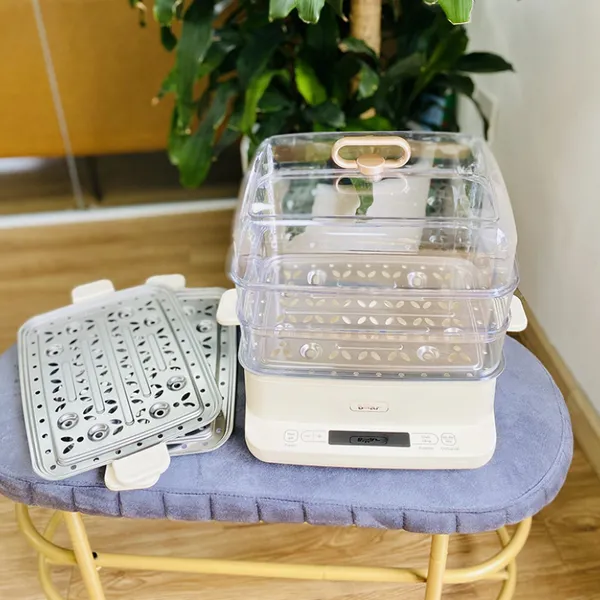 Nồi hấp điện đa năng 3 tầng Bear DZG-CA2G2