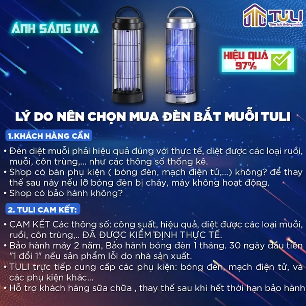 Đèn bắt muỗi TULI TL-CD30 30W