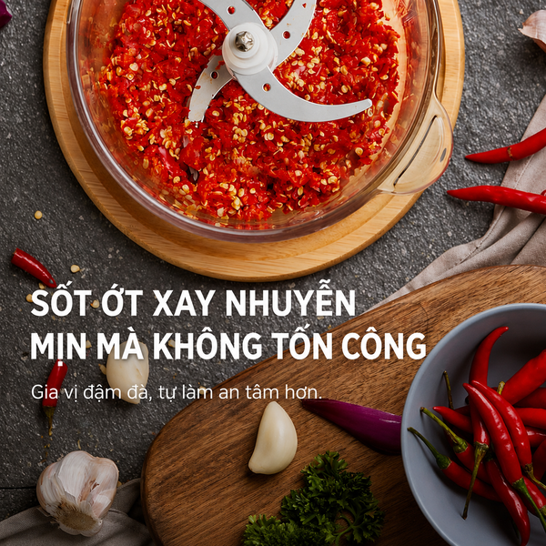 Máy xay thịt TULI TL-MXT2LR - dung tích 2L, kèm lưỡi đánh ruốc