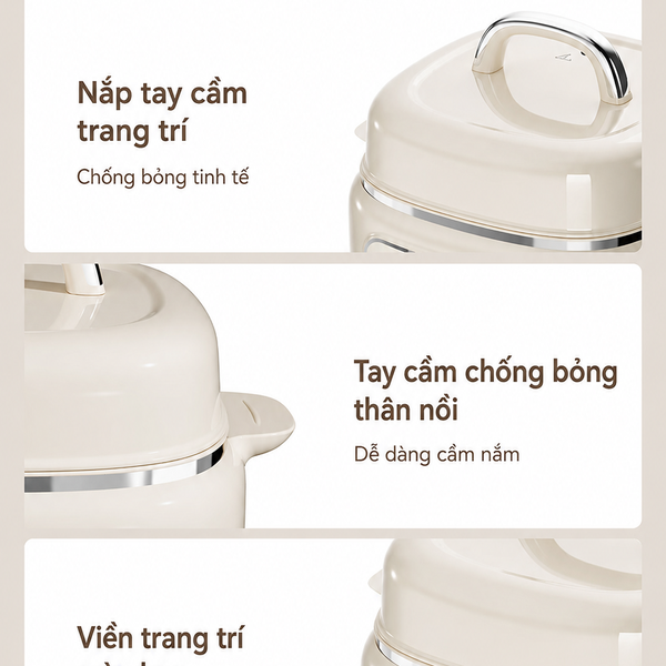 Nồi nấu chậm TULI TL-NNC1L - dung tích 1L